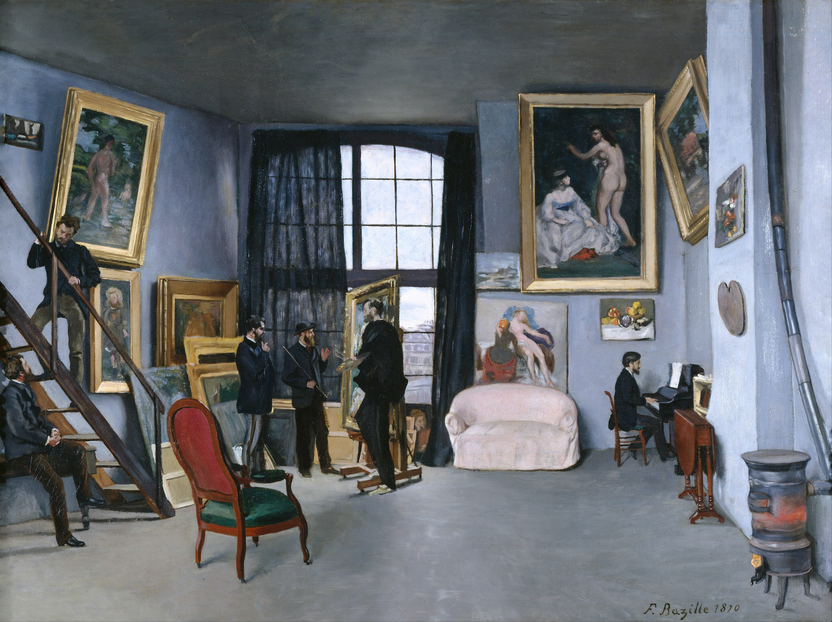 L'atelier de Bazille / Jean Frédéric Bazille, 1870.